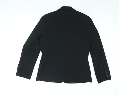 Marks and Spencer Womens Black Jacket Blazer Size 12 Button