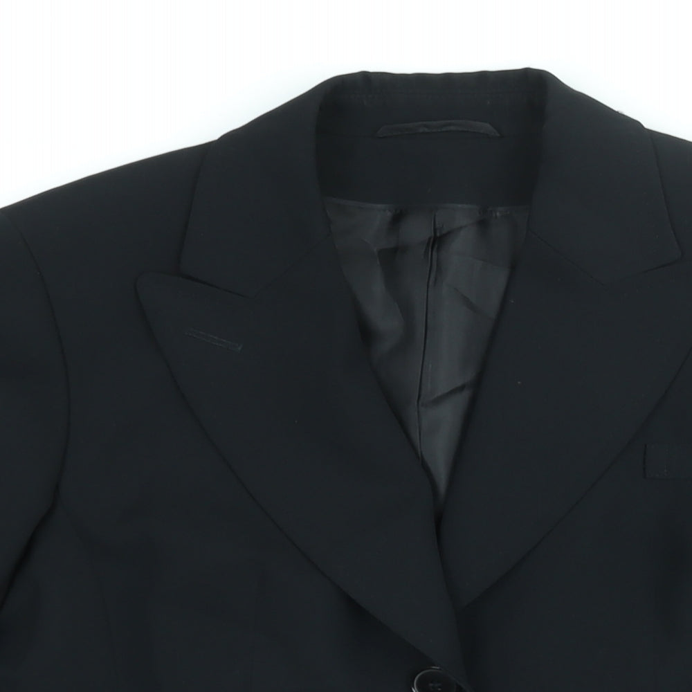 Marks and Spencer Womens Black Jacket Blazer Size 12 Button