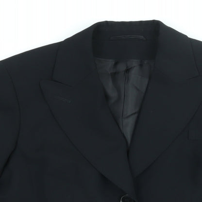 Marks and Spencer Womens Black Jacket Blazer Size 12 Button