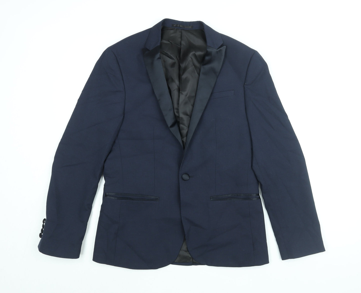 ASOS Mens Blue Polyester Jacket Suit Jacket Size 36 Regular