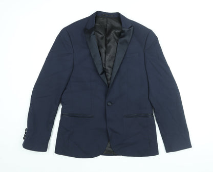 ASOS Mens Blue Polyester Jacket Suit Jacket Size 36 Regular