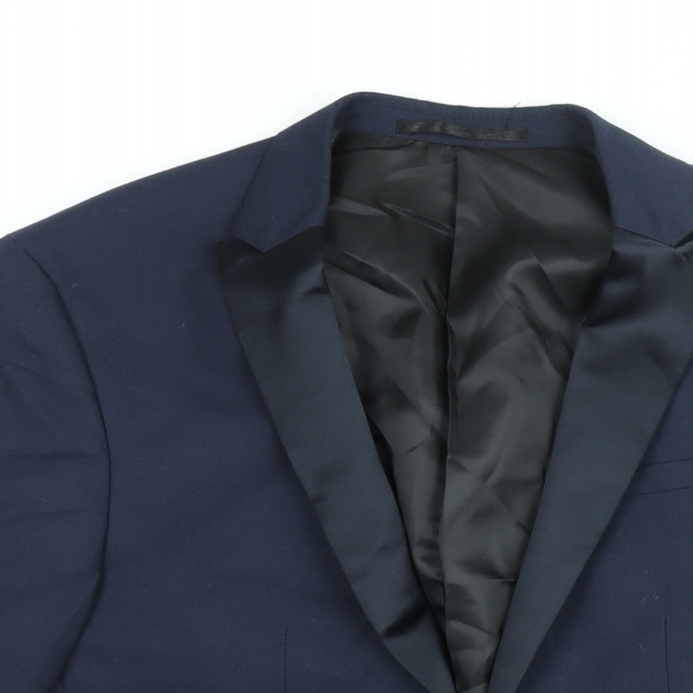 ASOS Mens Blue Polyester Jacket Suit Jacket Size 36 Regular