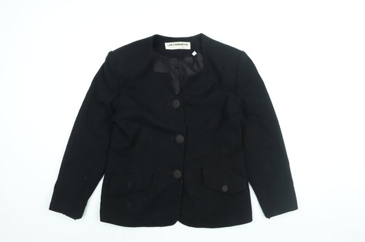 Liz Claiborne Womens Black Jacket Size 12 Button