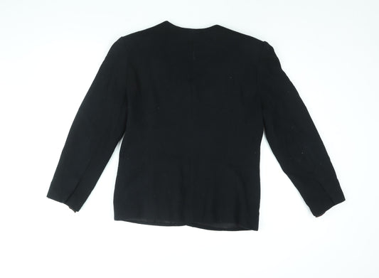 Liz Claiborne Womens Black Jacket Size 12 Button