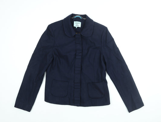 Dickins & Jones Womens Blue Jacket Coat Size 12 Snap