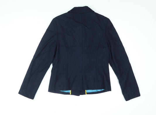 Dickins & Jones Womens Blue Jacket Coat Size 12 Snap