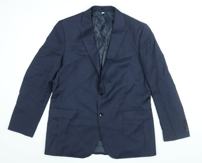 Mens UK Size 44 Marks and Spencer Regular Blue Suit Jacket