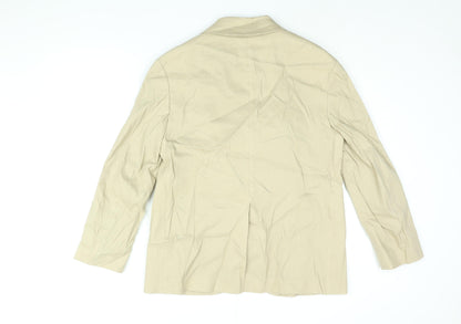 Autograph Womens Beige Jacket Blazer Size 10 Button