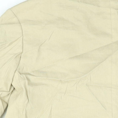 Autograph Womens Beige Jacket Blazer Size 10 Button