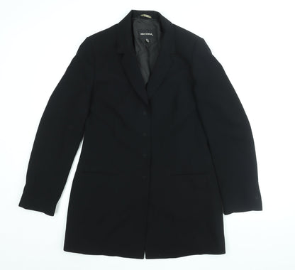 Ana Sousa Womens Black Jacket Blazer Size 10 Snap