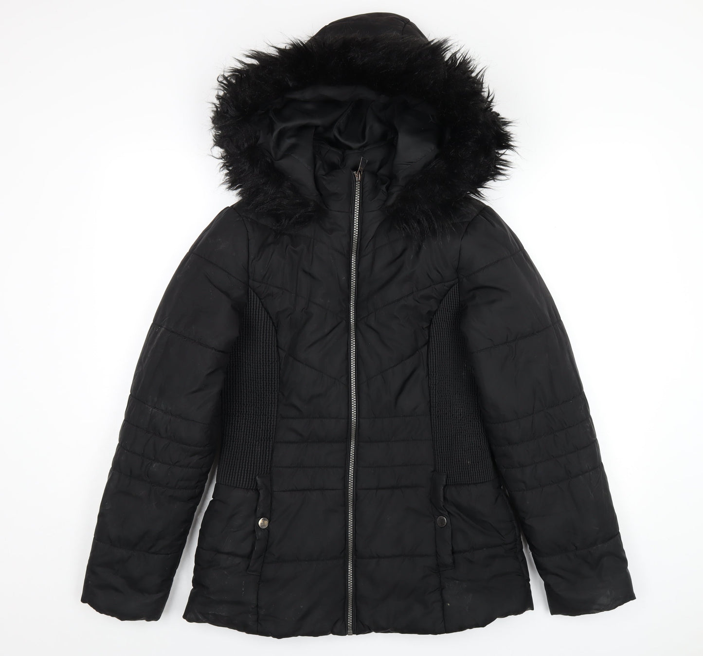 Womens UK Size 10 Very Black Puffer Jacket