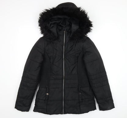 Womens UK Size 10 Very Black Puffer Jacket