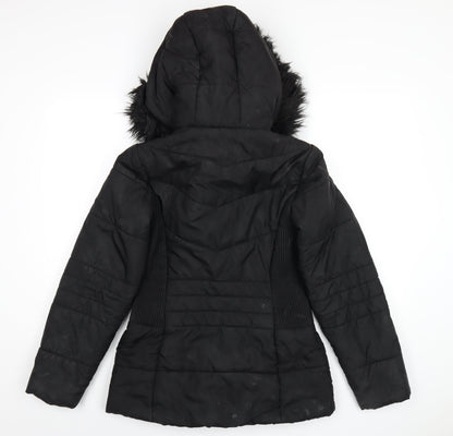 Womens UK Size 10 Very Black Puffer Jacket