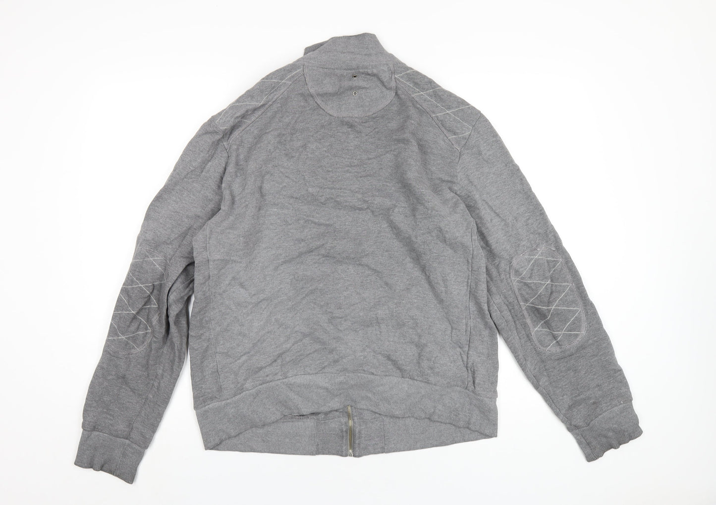 Mens UK Size L Red Herring Grey Full Zip Sweatshirt