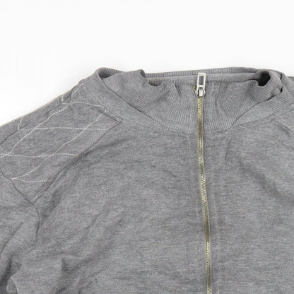Mens UK Size L Red Herring Grey Full Zip Sweatshirt