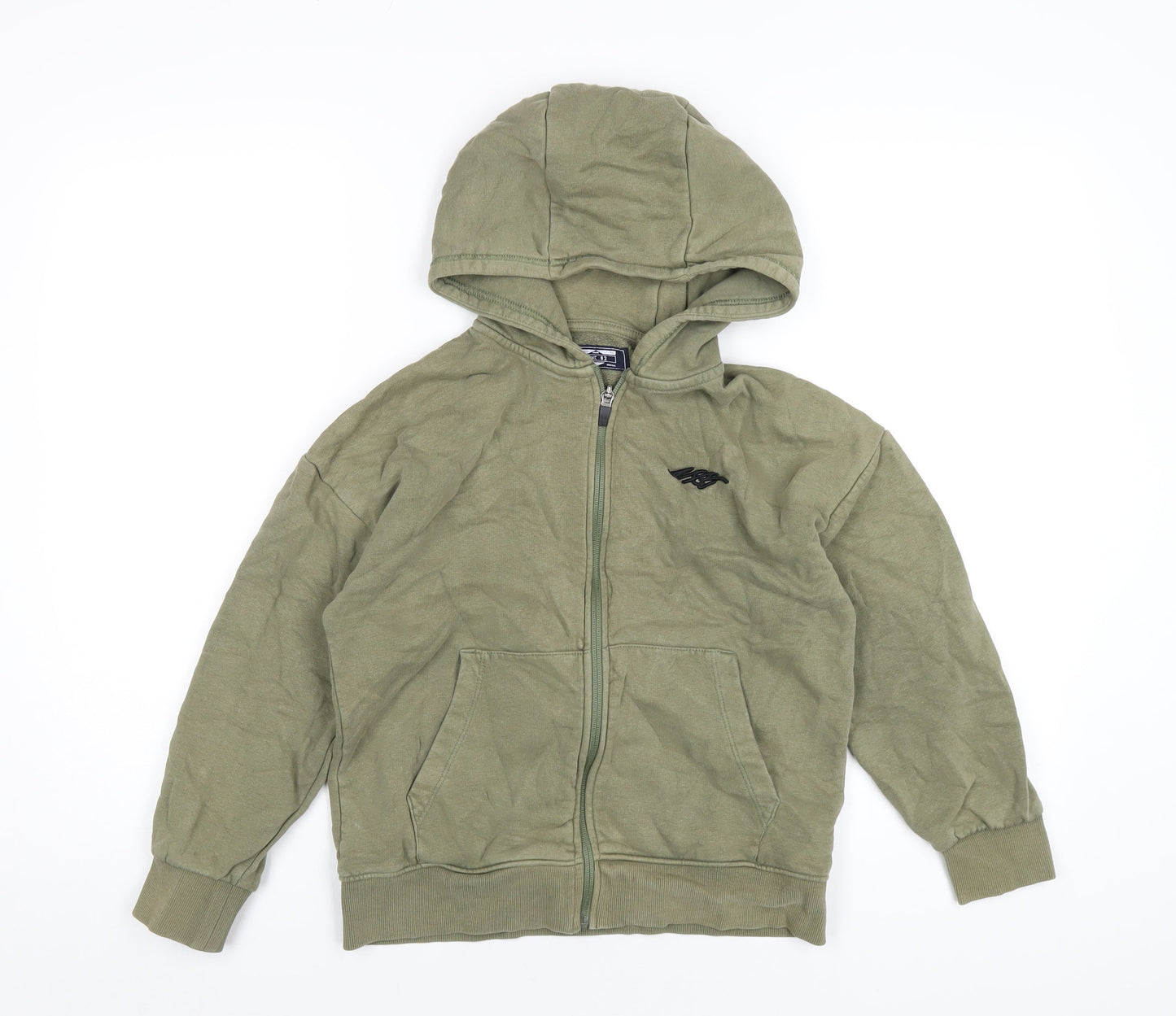 NEXT Boys Green Cotton Full Zip Hoodie Size 10 Years Zip