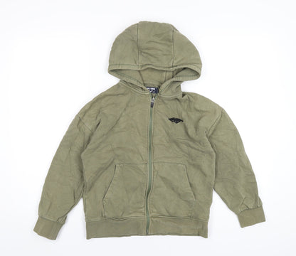 NEXT Boys Green Cotton Full Zip Hoodie Size 10 Years Zip
