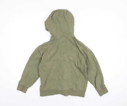 NEXT Boys Green Cotton Full Zip Hoodie Size 10 Years Zip