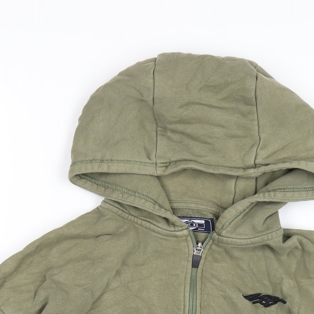 NEXT Boys Green Cotton Full Zip Hoodie Size 10 Years Zip