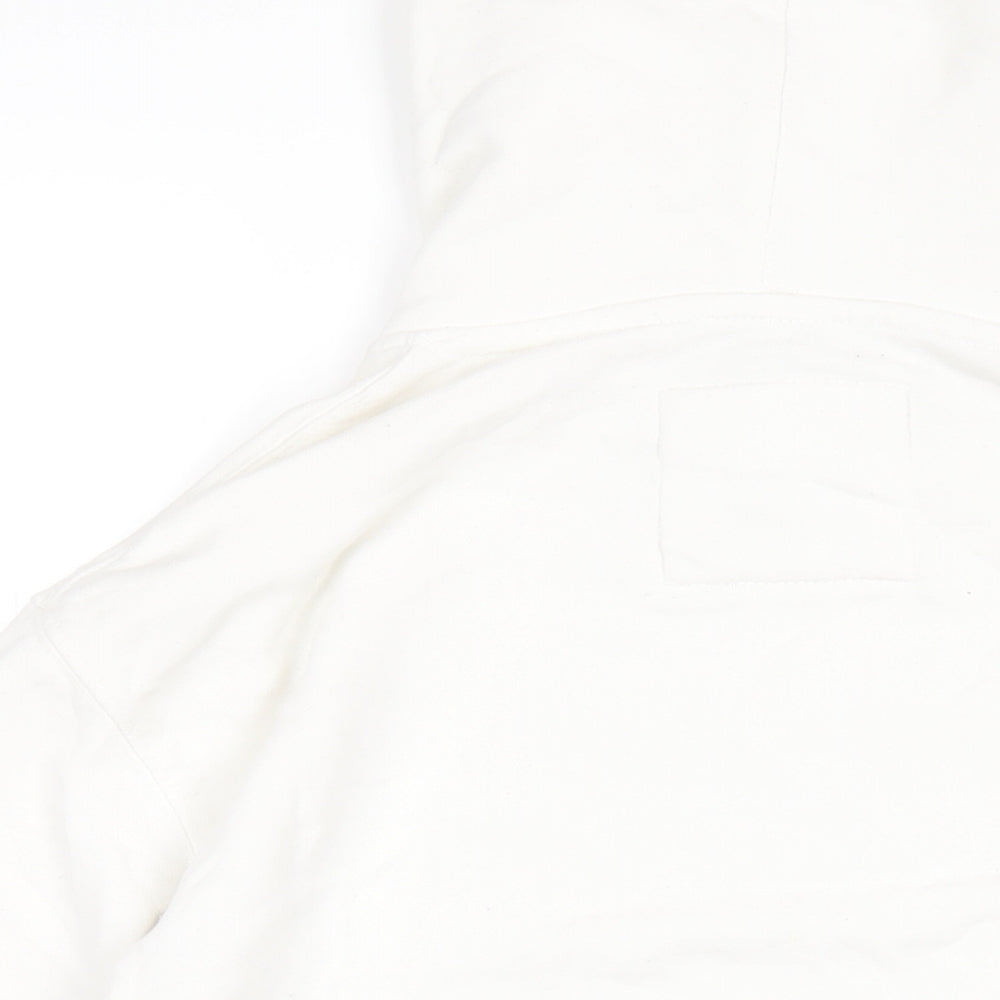 Mens UK Size S Pull&Bear White Pullover Hoodie