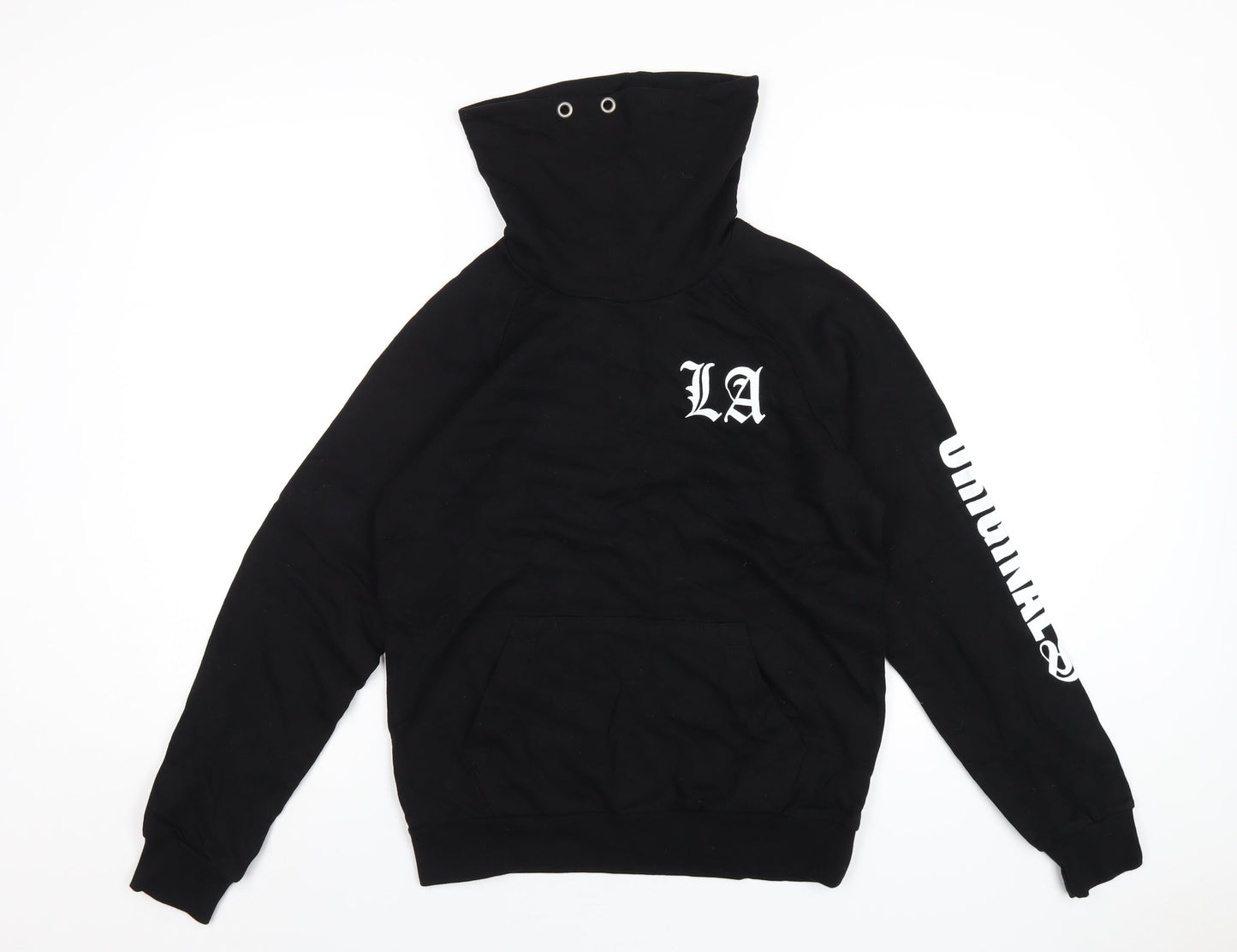 H&M Boys Black Cotton Pullover Hoodie Size 12-13 Years Pullover