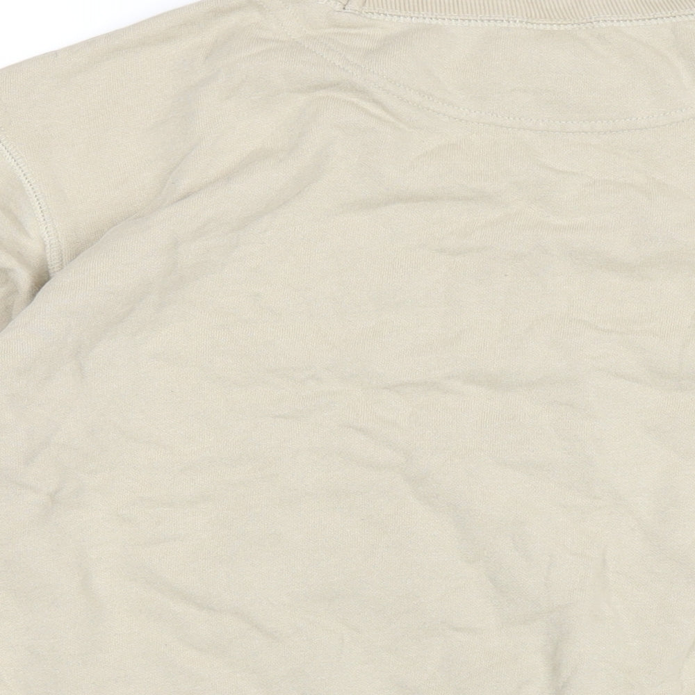 H&M Womens Beige Cotton Pullover Sweatshirt Size M Pullover