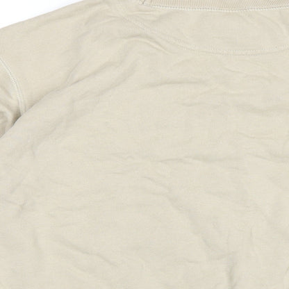 H&M Womens Beige Cotton Pullover Sweatshirt Size M Pullover