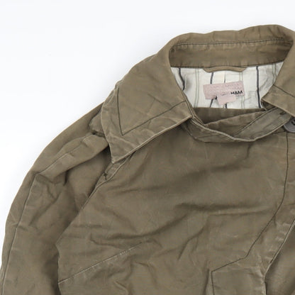 Womens UK Size 8 H&M Green Trench Coat