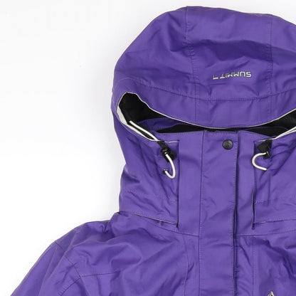 Summit Womens Purple Rain Coat Coat Size 12 Zip