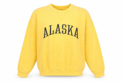 Polar Womens Yellow Cotton Pullover Sweatshirt Size S Pullover - Alaska