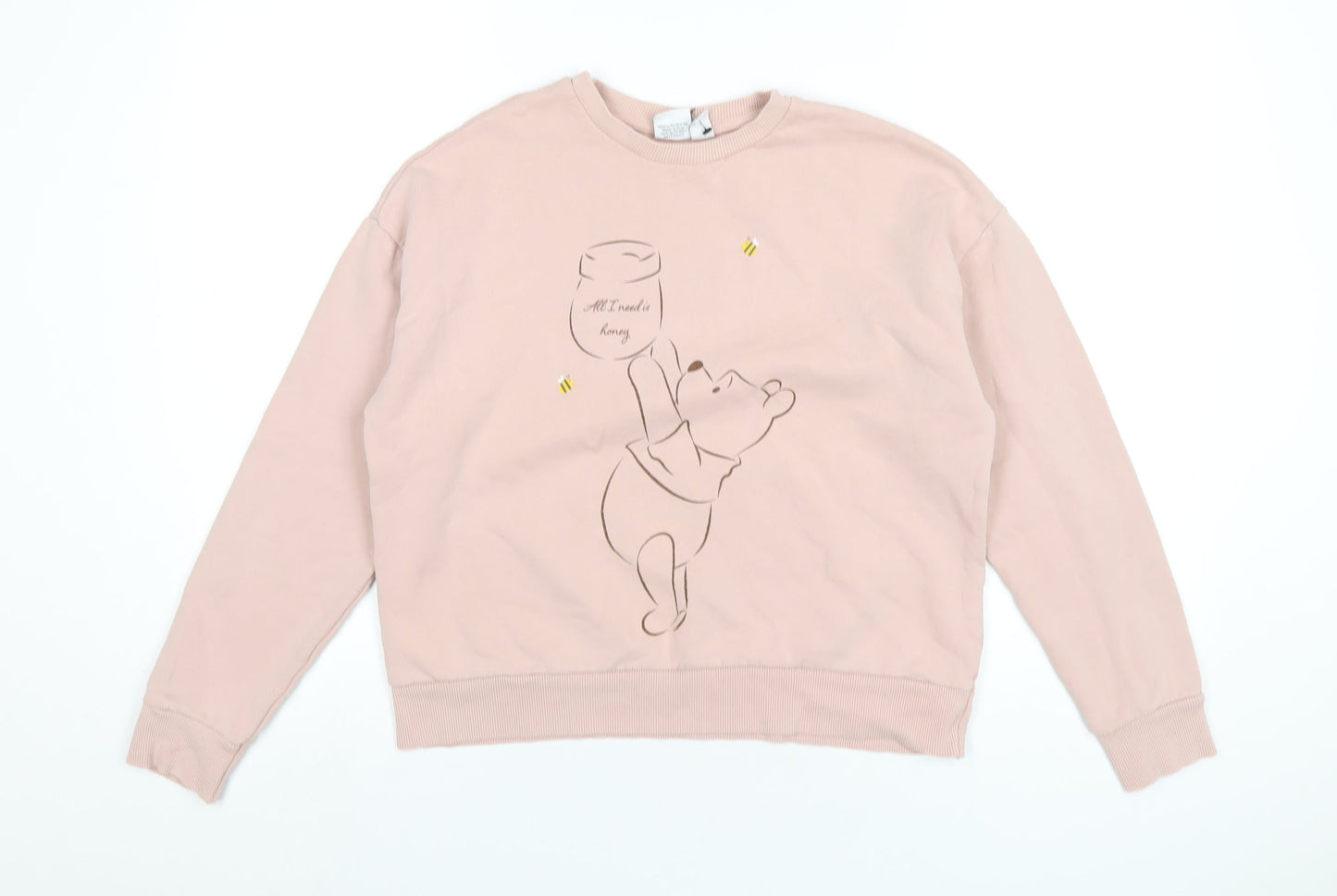 Womens UK Size S Disney Pink Pullover Sweatshirt