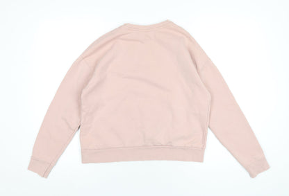Womens UK Size S Disney Pink Pullover Sweatshirt