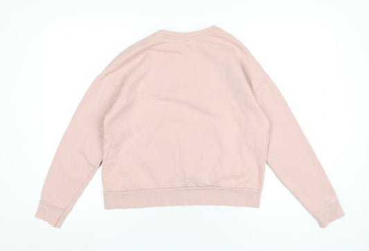 Womens UK Size S Disney Pink Pullover Sweatshirt