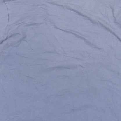Womens UK Size 8 Disney Blue Basic T-Shirt