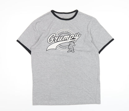 Mens UK Size S Disney Grey  T-Shirt