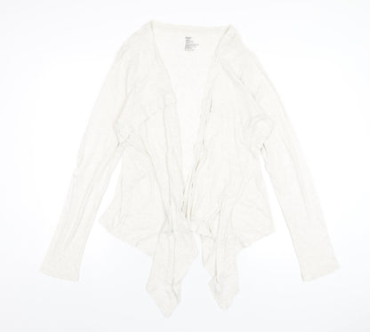 Gap Womens Ivory V-Neck Cotton Cardigan Jumper Size L
