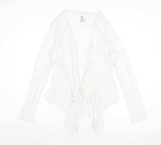 Gap Womens Ivory V-Neck Cotton Cardigan Jumper Size L