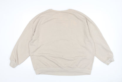 Vincent Van Gogh Mens Beige Polyester Pullover Sweatshirt Size XL - Vincent Van Gogh Irises, 1890
