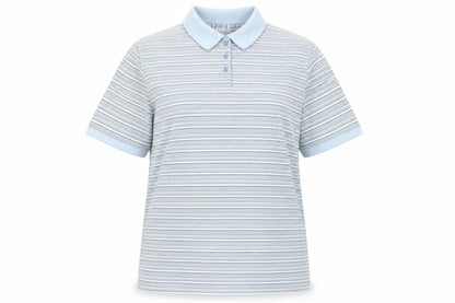 Womens UK Size 16 Joie de Vivre Blue Basic Polo