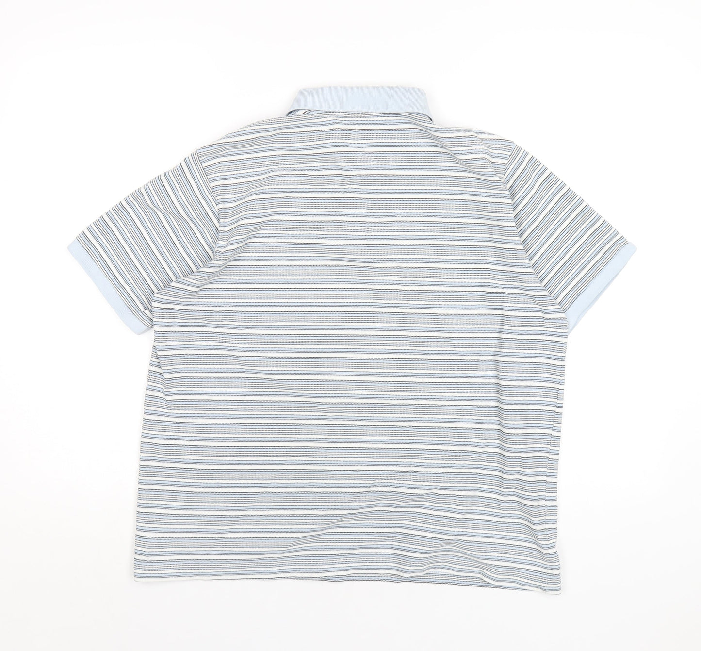 Womens UK Size 16 Joie de Vivre Blue Basic Polo
