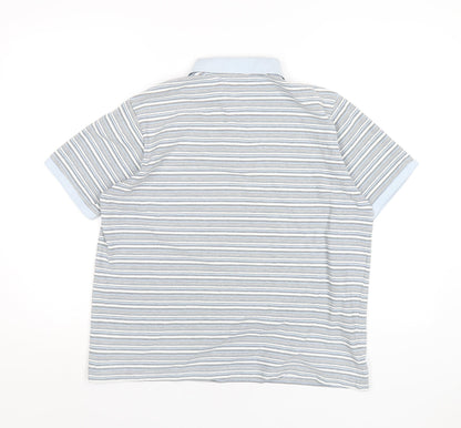 Womens UK Size 16 Joie de Vivre Blue Basic Polo