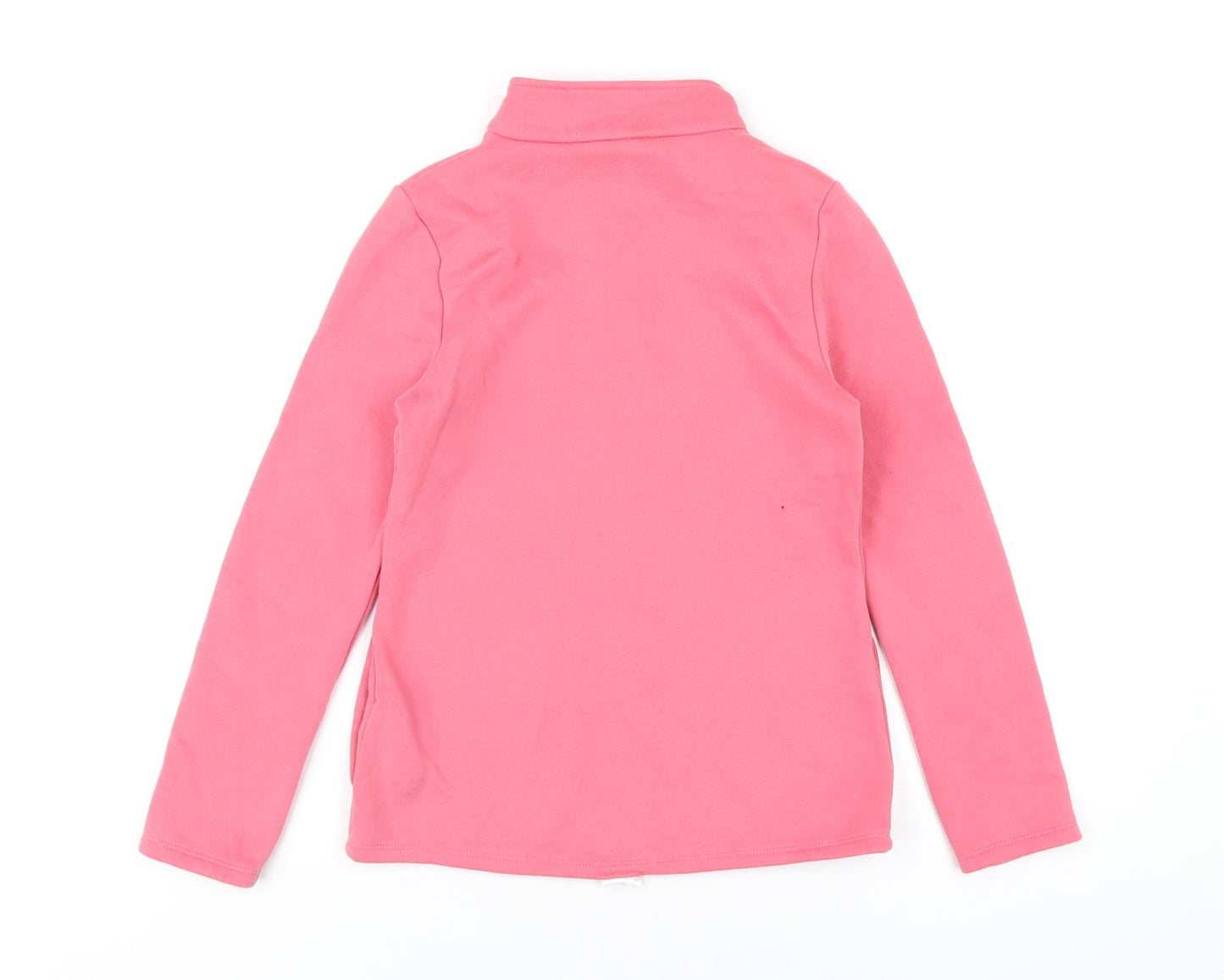 DECATHLON Girls Pink Polyester Full Zip Sweatshirt Size 10-11 Years Zip