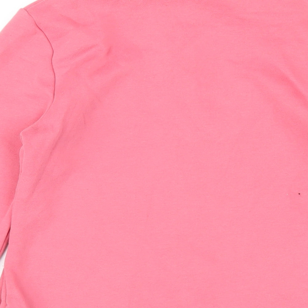 DECATHLON Girls Pink Polyester Full Zip Sweatshirt Size 10-11 Years Zip