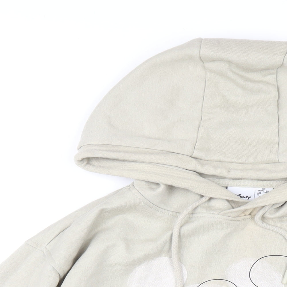 Womens UK Size 6 Disney Beige Pullover Hoodie