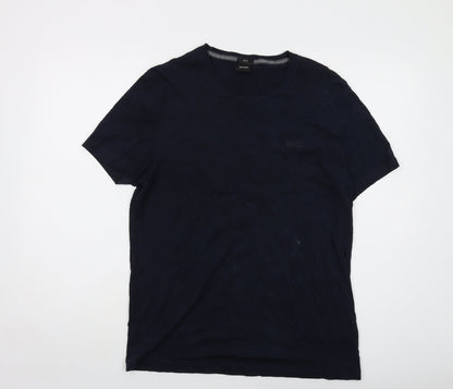 Mens UK Size L Boss Blue  T-Shirt