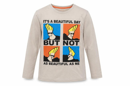 Super Squad Boys Beige Cotton Basic T-Shirt Size 13-14 Years Crew Neck Pullover