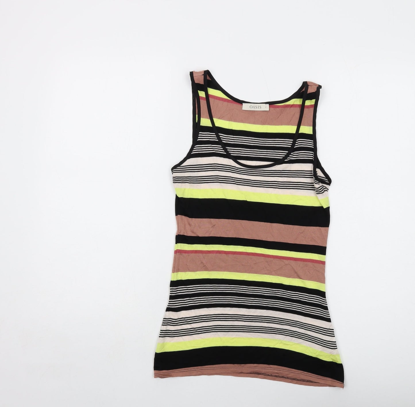Womens UK Size S Oasis Multicoloured Basic Tank