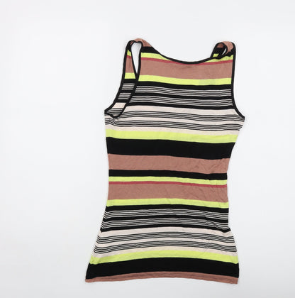 Womens UK Size S Oasis Multicoloured Basic Tank