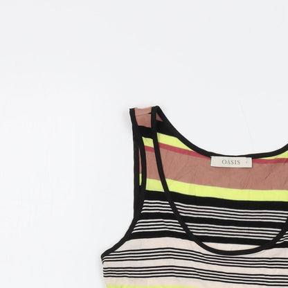 Womens UK Size S Oasis Multicoloured Basic Tank