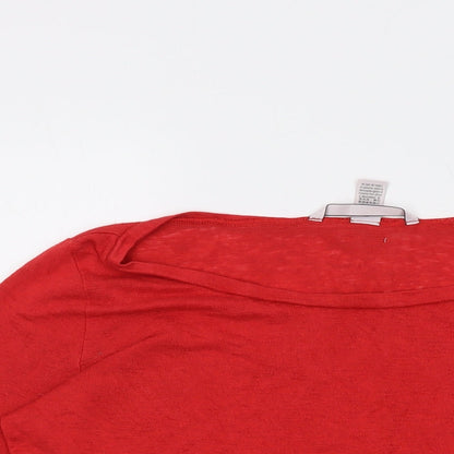 Womens UK Size M Victoria's Secret Red Basic Blouse